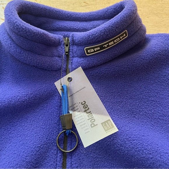 NWT Vintage Gap Fleece Quarter Zip Pullover Blue Black L - Picture 4 of 9